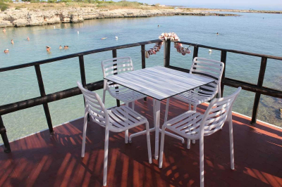 Комплект пластиковых стульев Nardi Doga Bistrot Set 6 стеклопластик белый Фото 5
