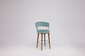 Кресло барное с обивкой Caris Nova граб, металл, ткань Фото 25