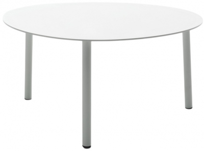 Столик металлический кофейный Grattoni Island алюминий белый Фото 1