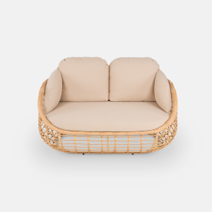 Комплект плетеной мебели ReeHouse Lotus алюминий, искусственный ротанг, олефин, стекло индийское дерево, бежевый, бронза Фото 26