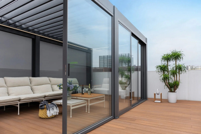 Пергола биоклиматическая моторизованная 3х6 м Tagliamento Pergola 120 Series алюминий Фото 10