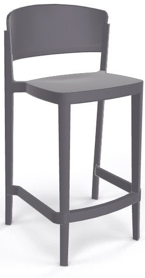 Стул пластиковый полубарный Abuela Stool 67