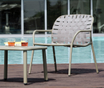 Кресло лаунж металлическое EMU Yard эластичные ремни, алюминий Фото 10