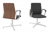 Кресло офисное Quadrifoglio Directa алюминий, фанера бука, ткань Фото 4