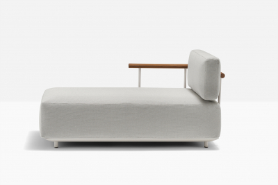 Диван угловой мягкий PEDRALI Arki-Sofa сталь, алюминий, тик, ткань белый, серый Фото 9