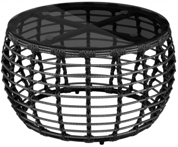 Комплект плетеной мебели ReeHouse Lotus алюминий, искусственный ротанг, олефин, стекло черный металлик, серый, графит Фото 12