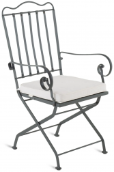 Кресло металлическое складное с подушкой-thumbs-Фото1