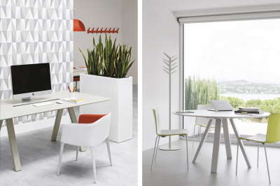 Стол ламинированный PEDRALI Arki-Table Compact сталь, алюминий, компакт-ламинат HPL белый Фото 5