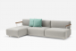 Диван угловой мягкий PEDRALI Arki-Sofa сталь, алюминий, тик, ткань белый, серый Фото 7