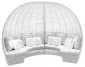 Лаунж-диван плетеный Skyline Design Sunday алюминий, искусственный ротанг, sunbrella белый, бежевый Фото 1