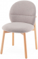 Стул деревянный с обивкой Tagliamento Meiko бук, букле натуральный, серый Фото 1