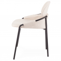 Стул металлический с обивкой Tagliamento Lok сталь, букле черный, бежевый Фото 5