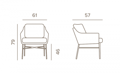 Кресло плетеное с подушкой Grattoni Panama алюминий, роуп, олефин антрацит, коричневый Фото 2