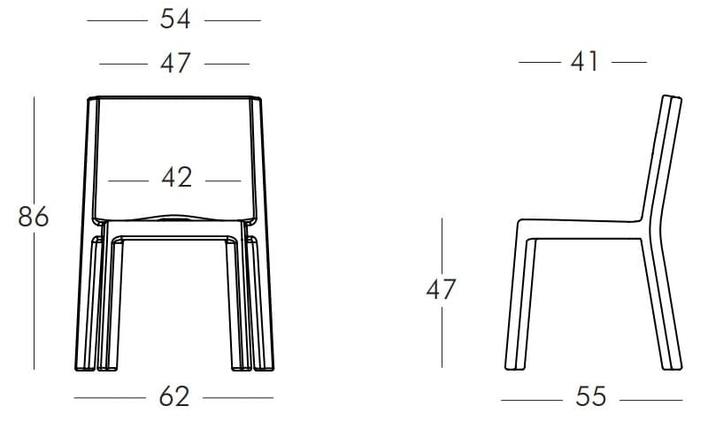Стул пластиковый Q4 Standard, тыквенный оранжевый