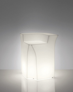 Стойка пластиковая барная светящаяся SLIDE Jumbo Corner Lighting полиэтилен белый Фото 4