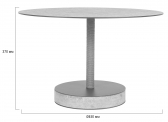 Столик кофейный Rever Lido L4 сталь, алюминий, каменная крошка, компакт-ламинат HPL Фото 2