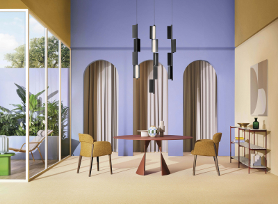 Кресло мягкое PEDRALI Opale орех, сталь, ткань орех Фото 4