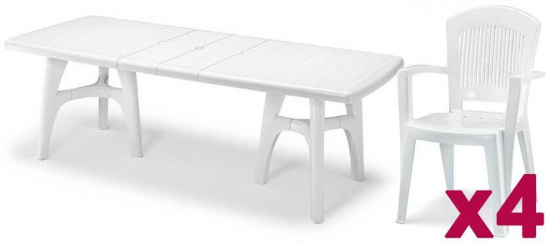 Комплект пластиковой мебели President Tris Super Elegant Monobloc