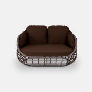 Комплект плетеной мебели ReeHouse Lotus алюминий, искусственный ротанг, олефин, стекло шоколад металлик, коричневый, бронза Фото 22