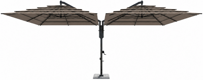 Gemelli Steel Split Зонт профессиональный двухкупольный 2.5х5 м