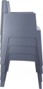 Кресло пластиковое Siesta Contract Box полипропилен темно-серый Фото 14