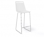 Стул пластиковый полубарный Gaber Akami ST 66 металл, технополимер белый Фото 1