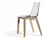 Стул прозрачный Scab Design Natural Zebra Antishock бук, поликарбонат натуральный бук, прозрачный Фото 6