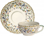 Чайные пары Gien Toscana фаянс белый, рисунок Фото 1