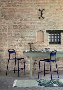 Стул барный металлический Colos Stecca 5 алюминий Фото 5