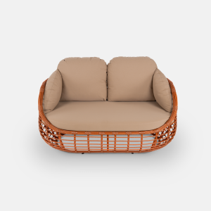 Комплект плетеной мебели ReeHouse Lotus алюминий, искусственный ротанг, олефин, стекло африканский закат, капучино, бронза Фото 25