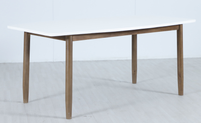 Стол каменный обеденный Tagliamento Apoyo акация, искусственный камень Cement грецкий орех, белый Фото 6