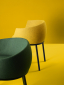 Кресло металлическое c обивкой Scab Design Koala сталь, технополимер, шерсть антрацит, желтый Фото 13