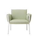 Кресло лаунж металлическое c подушками Scab Design Brezza Lounge сталь, ткань sunbrella лен, светло-зеленый Фото 4
