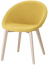 Кресло с обивкой Scab Design Natural Giulia Pop бук, технополимер, ткань натуральный бук, желтый Фото 4