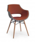 Кресло пластиковое с обивкой PAPATYA Opal Wox Pro Soft Beech бук, стеклопластик, ткань Фото 4
