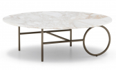 Столик журнальный мраморный Minotti Ring латунь, мрамор Фото 1