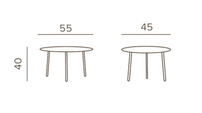 Столик металлический кофейный Grattoni Island алюминий антрацит Фото 2