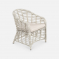 Кресло плетеное с подушкой ReeHouse Miro алюминий, искусственный ротанг, олефин доминикана, светло-бежевый Фото 5