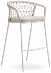 Кресло плетеное барное с подушкой-thumbs-Фото1