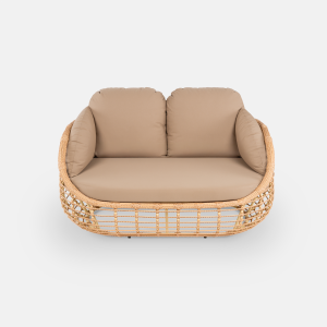 Комплект плетеной мебели ReeHouse Lotus алюминий, искусственный ротанг, олефин, стекло индийское дерево, капучино, бронза Фото 10