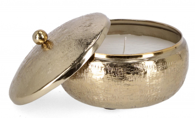 Декоративная свеча Garden Relax Lathe алюминий, воск золотой Фото 1