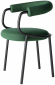 Кресло металлическое c обивкой Scab Design Koala Open сталь, технополимер, шерсть антрацит, зеленый Фото 1