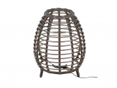 Торшер плетеный ReeHouse Lotus алюминий, искусственный ротанг шоколад металлик Фото 5