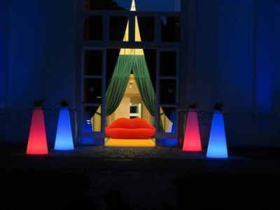 Стол пластиковый барный светящийся SLIDE Peak Lighting полиэтилен, закаленное стекло белый Фото 12