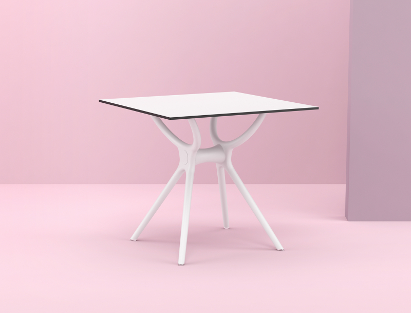 Стол пластиковый Air Table 80, белый, 800х800х740 мм