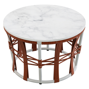 Комплект плетеной лаунж мебели Rever Nido сталь, роуп, полиэстер, мрамор белый, 14, 6/10, 1/5, 6/5, белый мрамор Каррара Фото 12