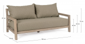 Диван деревянный с подушками Garden Relax Maynard тик, полиэстер Фото 2