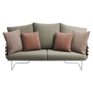 Комплект плетеной лаунж мебели Rever Nido сталь, роуп, полиэстер, мрамор белый, 14, 6/10, 1/5, 6/5, белый мрамор Каррара Фото 6