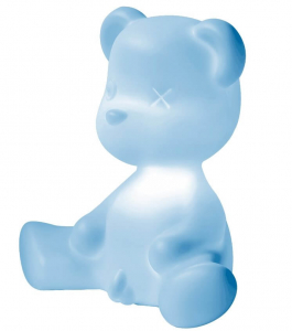 Светильник пластиковый настольный Qeeboo Teddy Boy IN полиэтилен светло-голубой Фото 5
