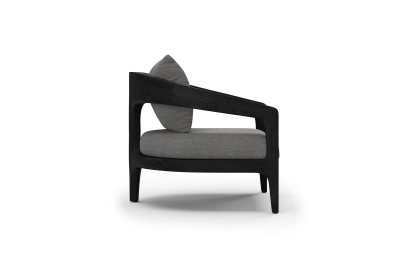 Кресло деревянное с подушкой SNOC Whale Noche тик, акрил ночь Фото 5